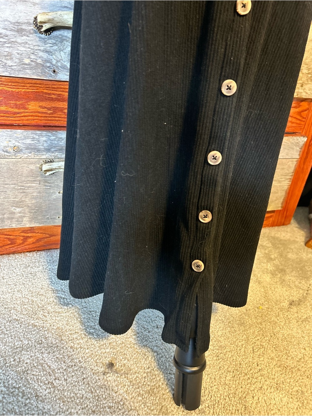 Old Navy Black Button-Front Knit Midi Dress Size Large Tall Sleeveless - Picture 3 of 8